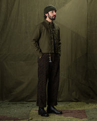 Black Sign Military Twill Pleats Jacket - Soldier Green - Standard & Strange