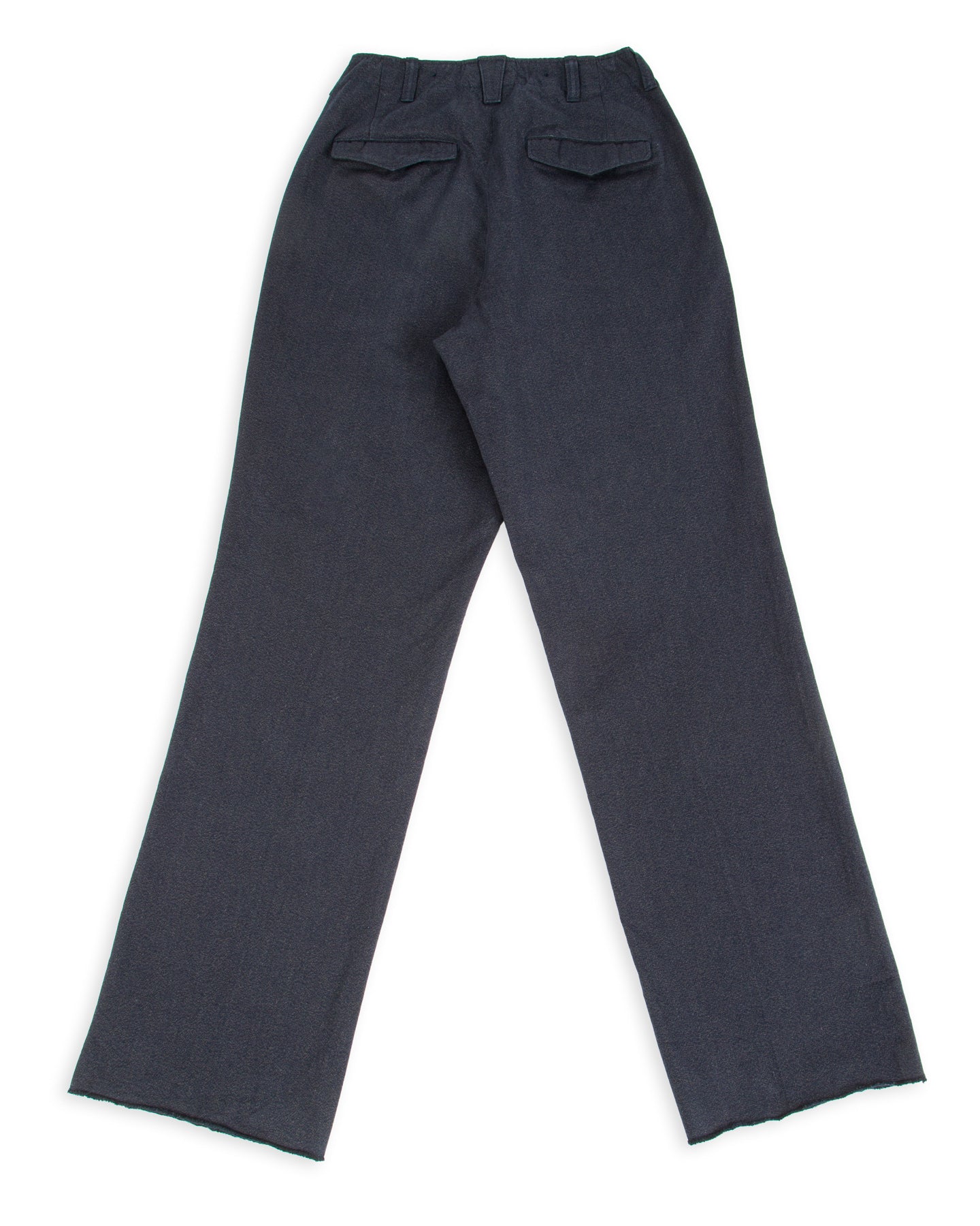 Black Sign Mock Twist Yarn Officer Trousers - Blue Fog - Standard & Strange