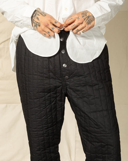 Black Sign Oiled Quilting Athletic Pants - Oiled Black - Standard & Strange