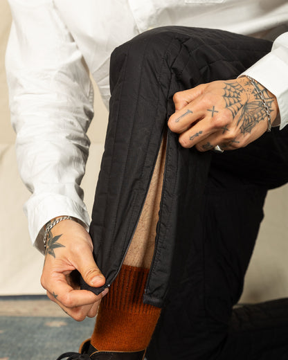 Black Sign Oiled Quilting Athletic Pants - Oiled Black - Standard & Strange