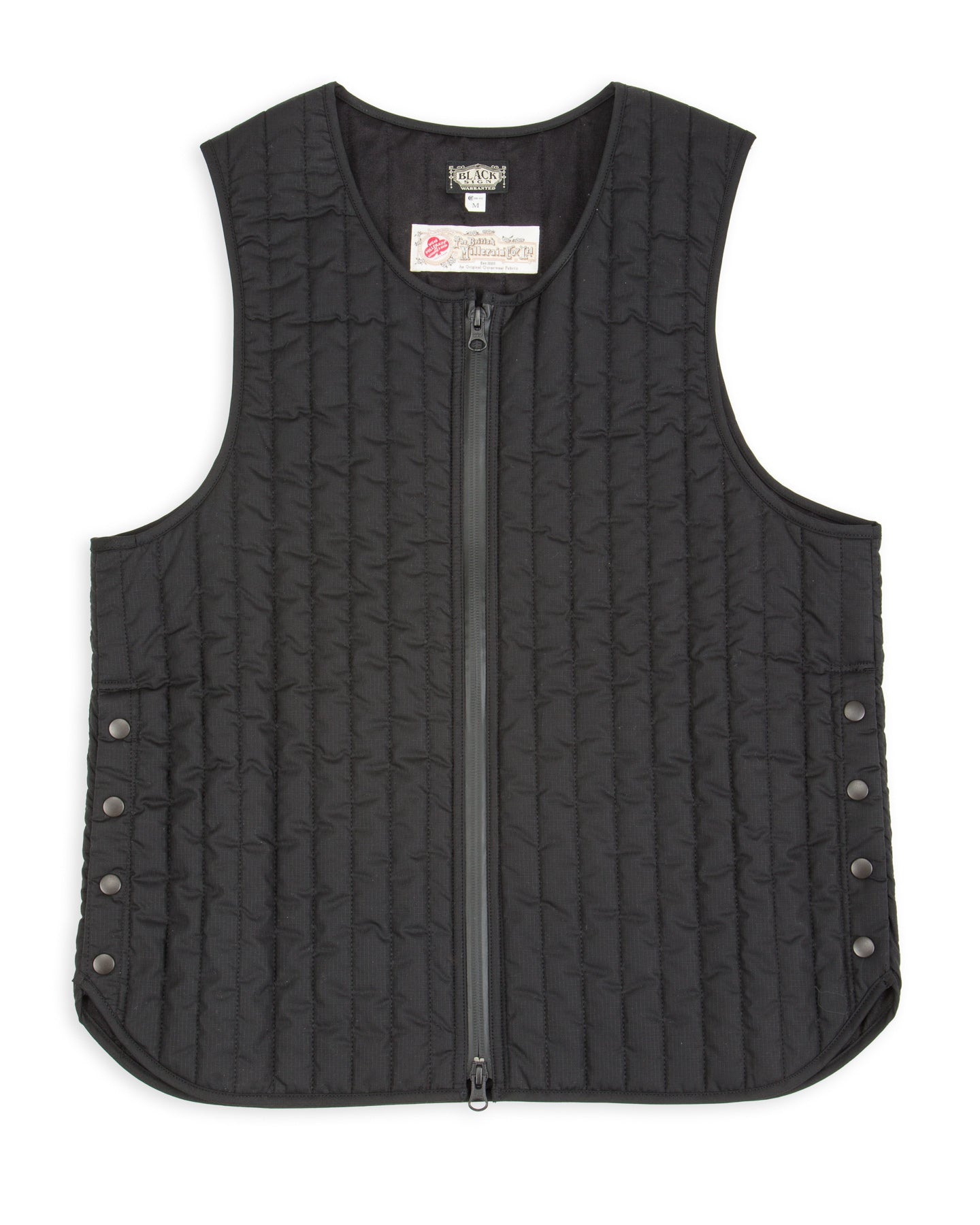 Black Sign Oiled Quilting Lumberjack Vest - Oiled Black - Standard & Strange