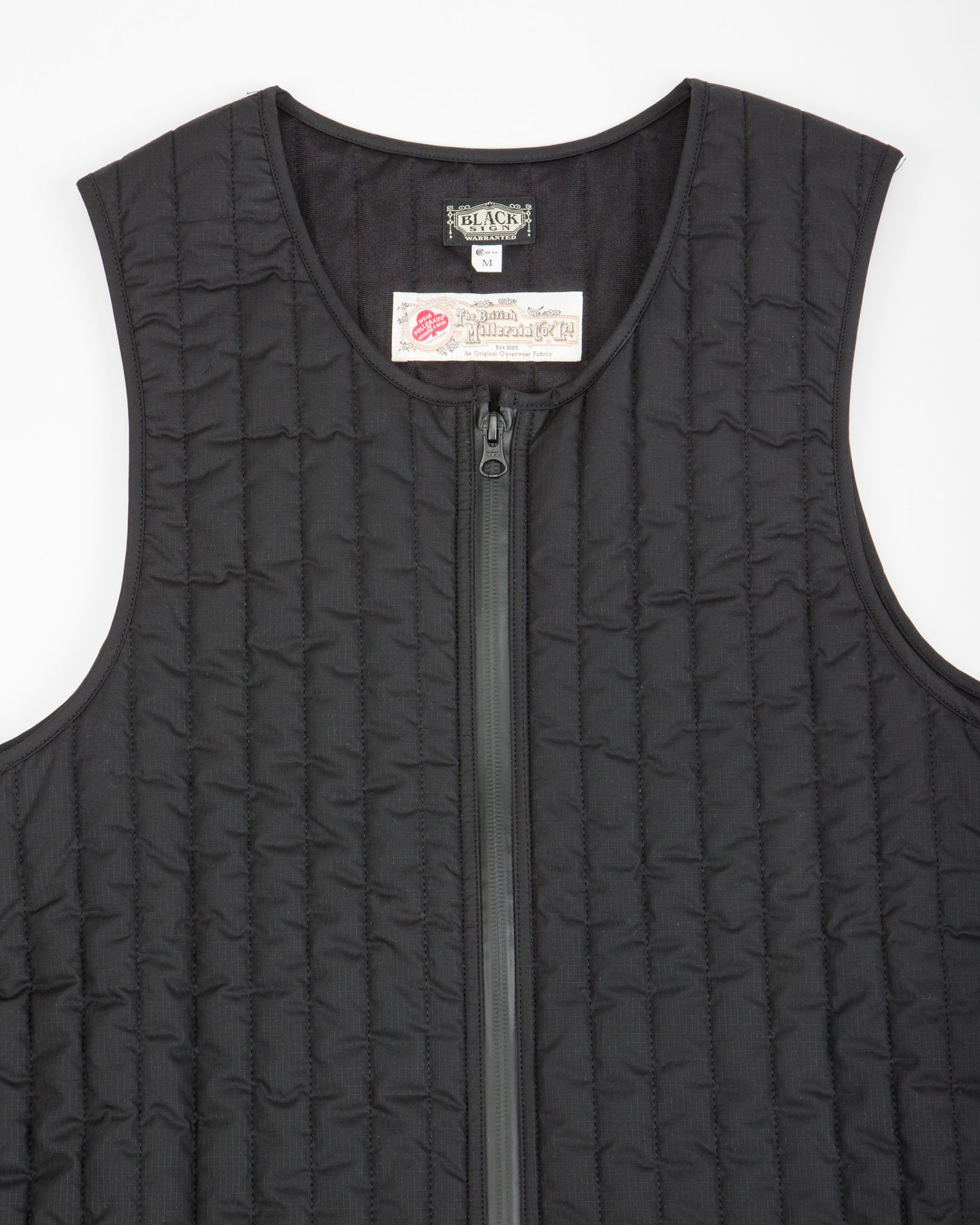 Black Sign Oiled Quilting Lumberjack Vest - Oiled Black - Standard & Strange