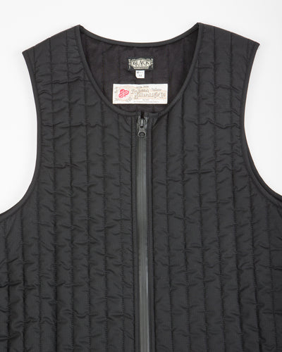 Black Sign Oiled Quilting Lumberjack Vest - Oiled Black - Standard & Strange