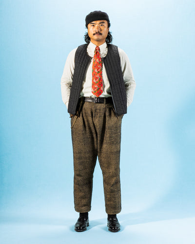 Black Sign Oiled Quilting Lumberjack Vest - Oiled Black - Standard & Strange