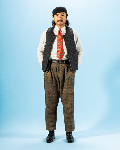 Black Sign Oiled Quilting Lumberjack Vest - Oiled Black - Standard & Strange