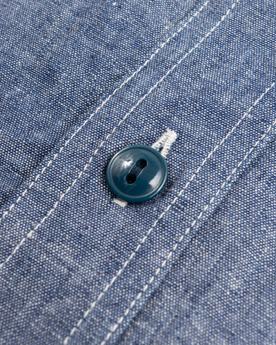 Black Sign Open Pocket Working Chambray Shirt - Light Blue - Standard & Strange