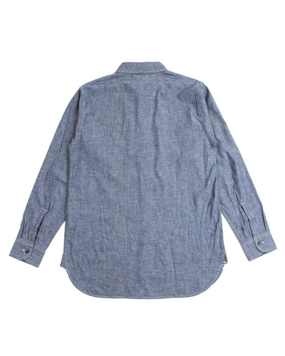 Black Sign Open Pocket Working Chambray Shirt - Light Blue - Standard & Strange
