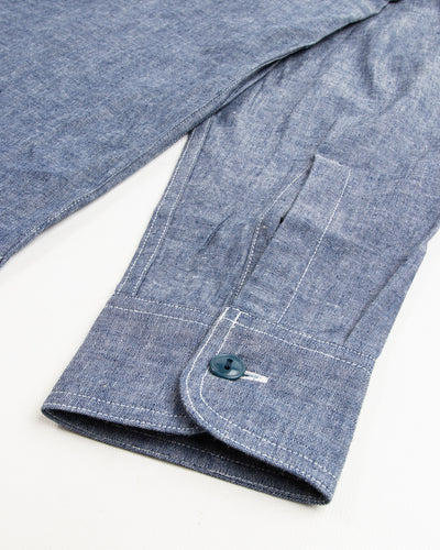 Black Sign Open Pocket Working Chambray Shirt - Light Blue - Standard & Strange