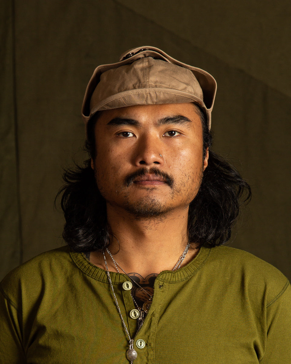 Black Sign Paraffin Weather Aviator Cap Sand Beige Standard & Strange