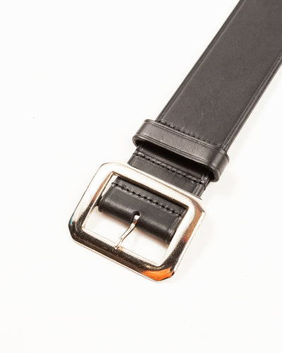 Black Sign Plain Belt with 1950s NOS Buckle - Black - Standard & Strange