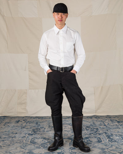 Black Sign Plain Belt with 1950s NOS Buckle - Black - Standard & Strange