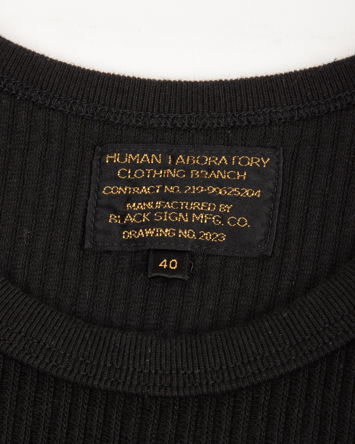 Black Sign Railroad Knit No Sleeve Amish Underwear - Midnight Black - Standard & Strange
