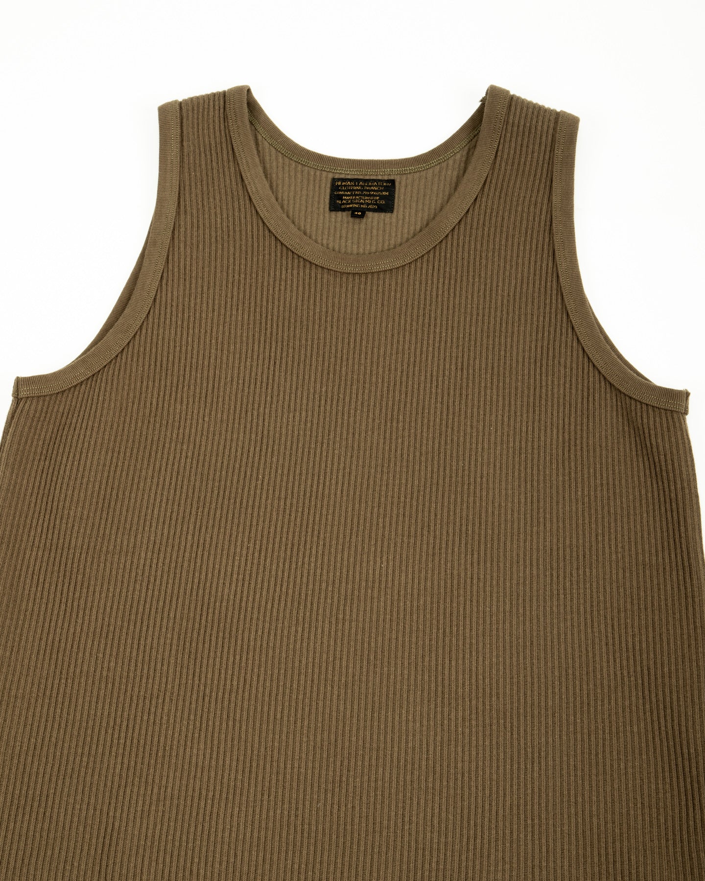Black Sign Railroad Knit No Sleeve Amish Underwear - Soldier Green - Standard & Strange