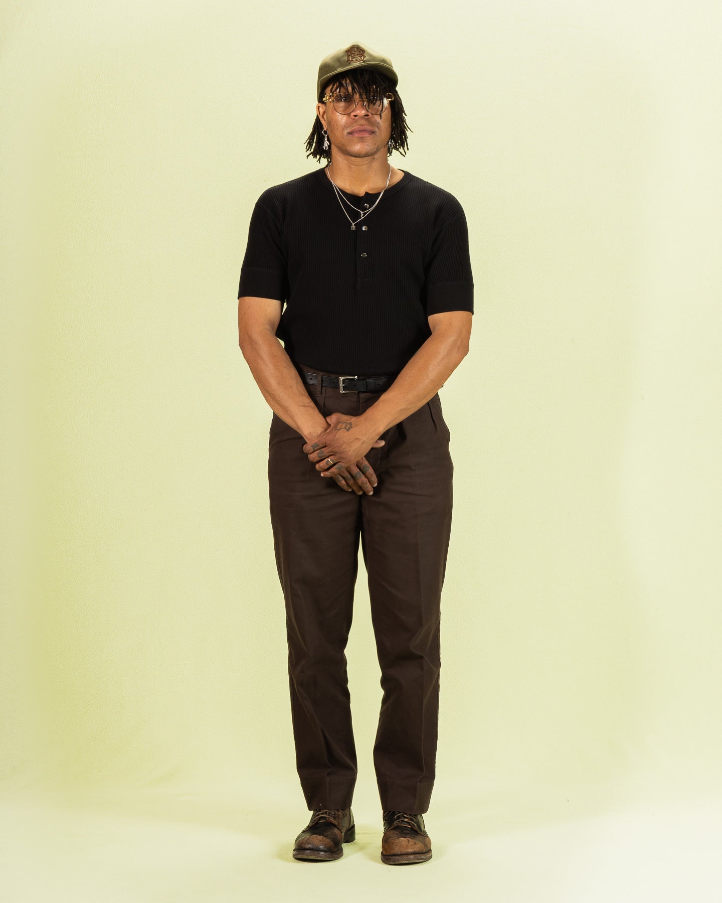 Black Sign Railroad Knit S/S Amish Underwear - Midnight Black - Standard & Strange