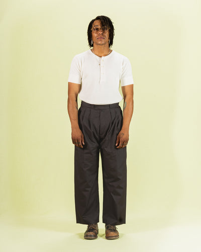 Black Sign Railroad Knit S/S Amish Underwear - Salt White - Standard & Strange