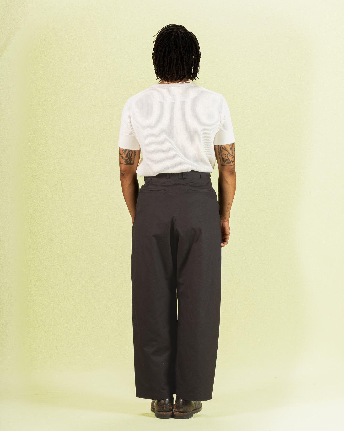 Black Sign Railroad Knit S/S Amish Underwear - Salt White - Standard & Strange