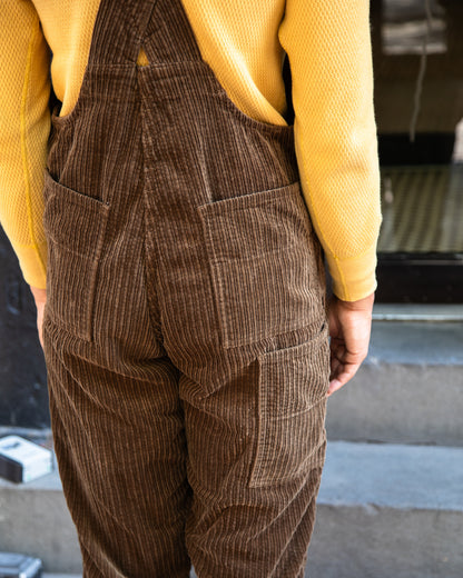 Black Sign Random Cord Delta Apron Over-Alls - Fade Brown - Standard & Strange