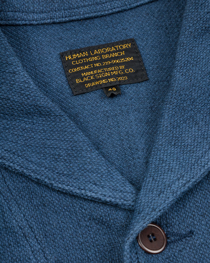 Black Sign Rasp Dobby Utility Jacket - Blue Moon - Standard & Strange