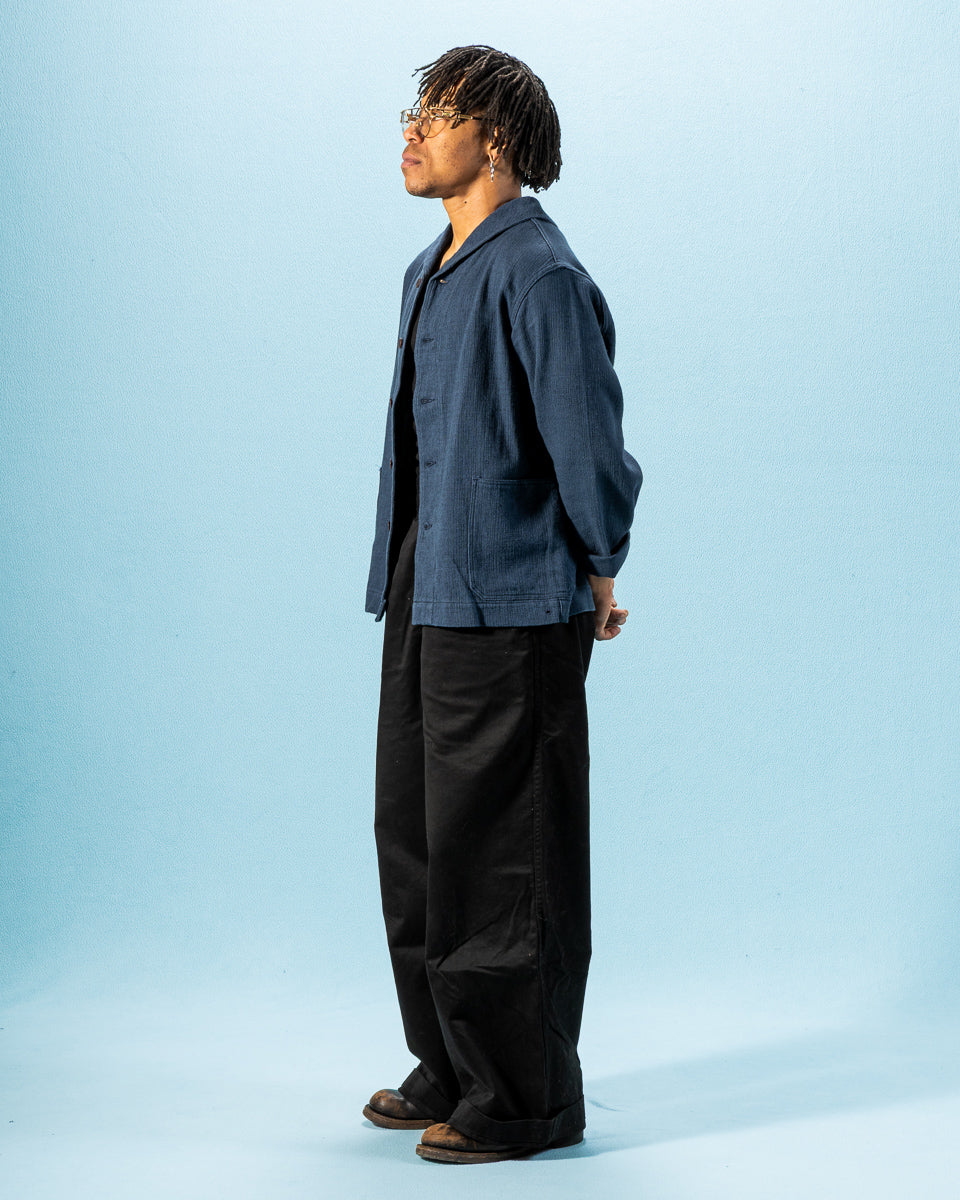 Black Sign Rasp Dobby Utility Jacket - Blue Moon - Standard & Strange