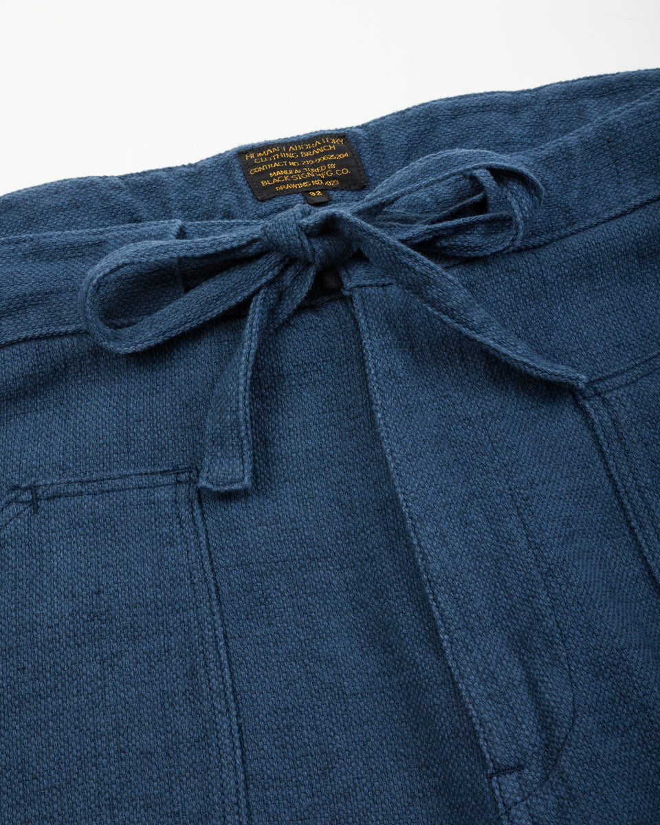 Black Sign Rasp Dobby Utility Trousers - Blue Moon - Standard & Strange