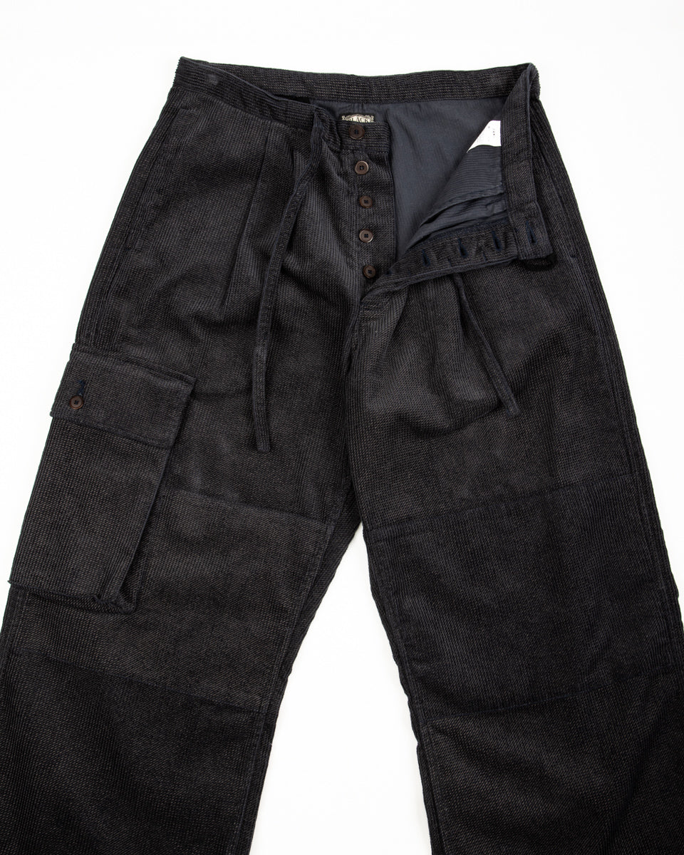 Black Sign Ripple Cord Filed Trousers - Deep Sea Navy - Standard & Strange