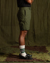 Black Sign Side Padded Athletic Shorts - Field Green - Standard & Strange