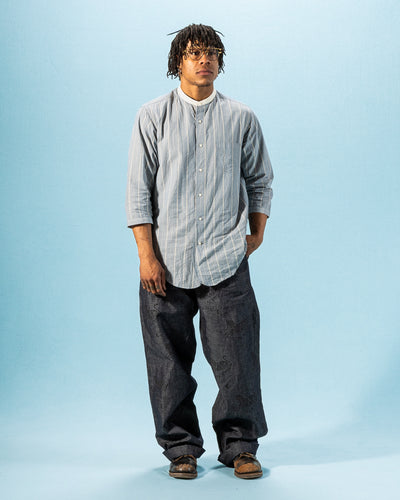 Black Sign Tiger & Crescent Moon Adjustable Waist Trousers - Deep Indigo - Standard & Strange