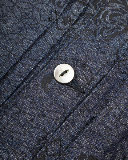 Black Sign "Tiger and Crescent Moon" Pleats Jacket - Deep Indigo - Standard & Strange