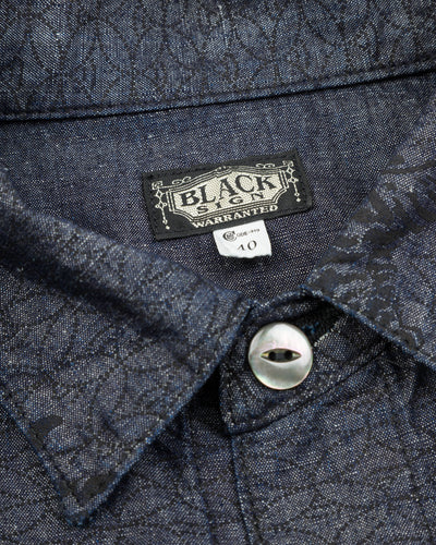 Black Sign "Tiger and Crescent Moon" Pleats Jacket - Deep Indigo - Standard & Strange