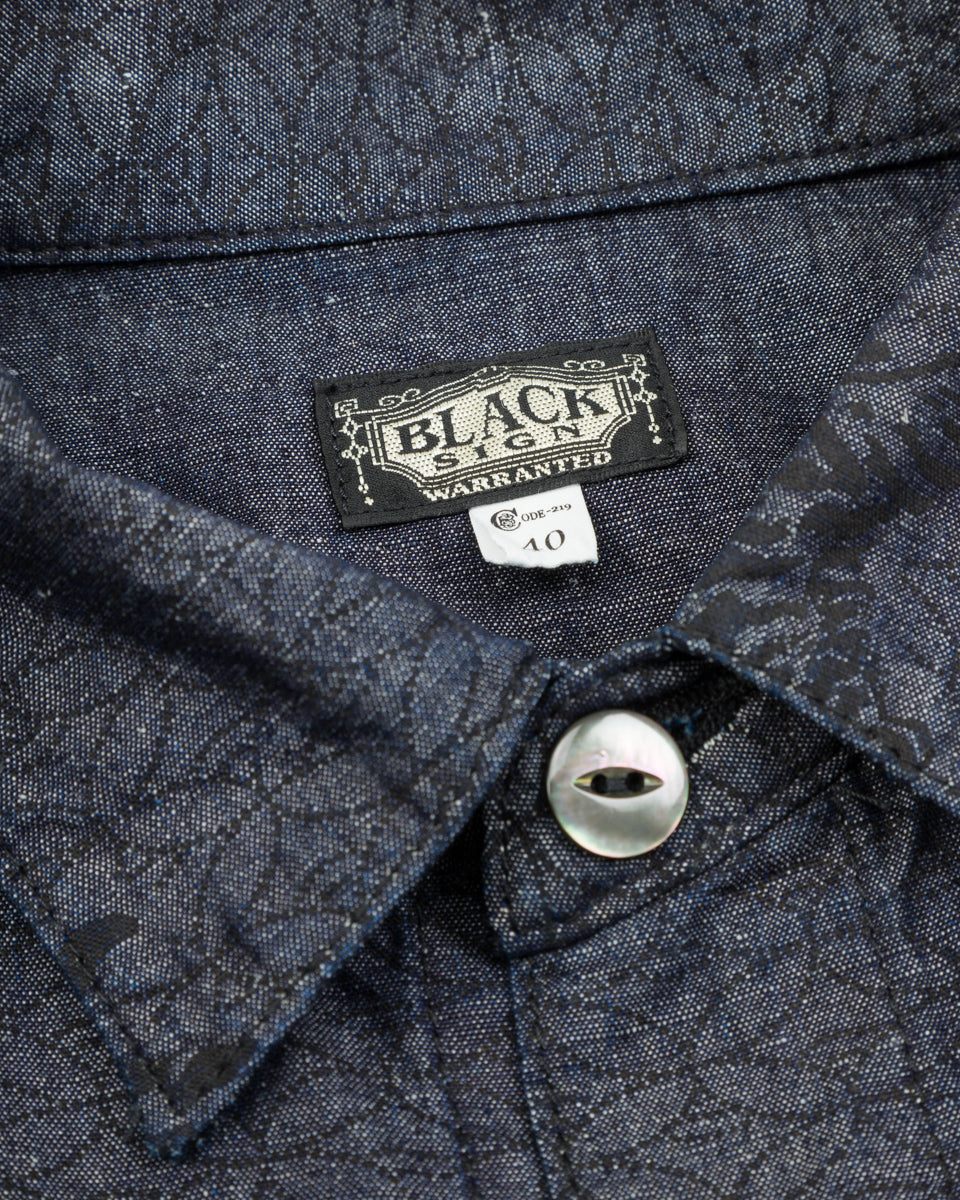 Black Sign "Tiger and Crescent Moon" Pleats Jacket - Deep Indigo - Standard & Strange