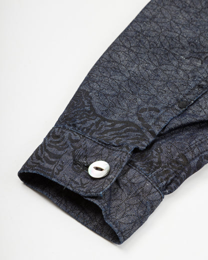 Black Sign "Tiger and Crescent Moon" Pleats Jacket - Deep Indigo - Standard & Strange