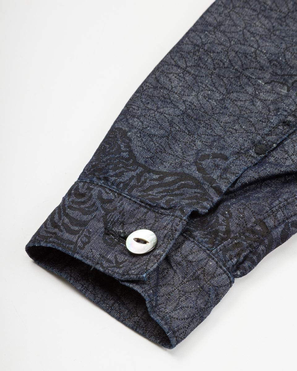 Black Sign "Tiger and Crescent Moon" Pleats Jacket - Deep Indigo - Standard & Strange