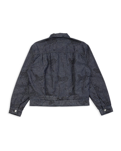Black Sign "Tiger and Crescent Moon" Pleats Jacket - Deep Indigo - Standard & Strange