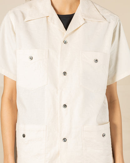 Black Sign “Paisley Jacquard” Cigar Shirt - Ivory - Standard & Strange