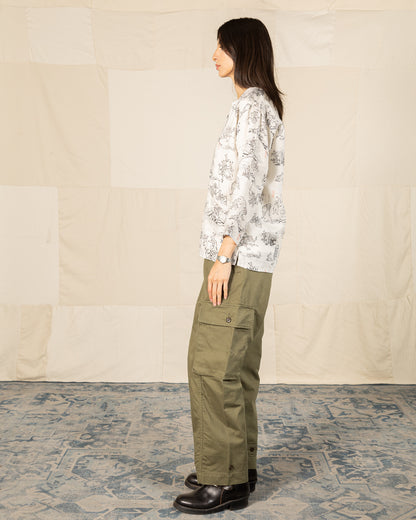 Black Sign “Playing Animal” Full Open Surgeon Shirt - Ivory - Standard & Strange