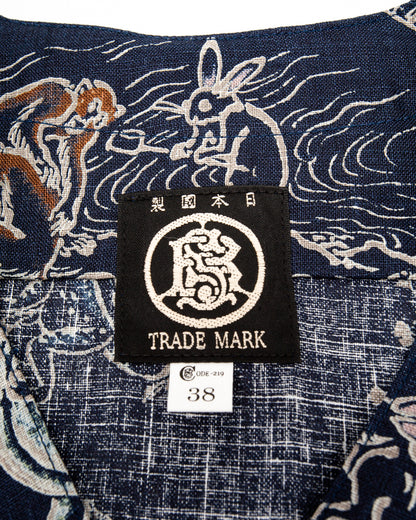 Black Sign “Playing Animal” Full Open Surgeon Shirt - Moonlight Blue - Standard & Strange