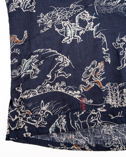 Black Sign “Playing Animal” Full Open Surgeon Shirt - Moonlight Blue - Standard & Strange