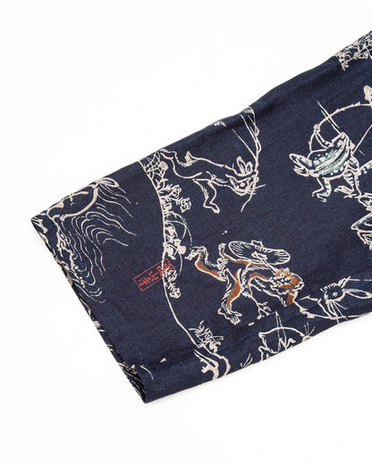 Black Sign “Playing Animal” Full Open Surgeon Shirt - Moonlight Blue - Standard & Strange