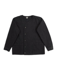 Black Sign "Sashiko" 15.5oz Black Denim Croft Jacket - Midnight Black - Standard & Strange