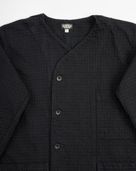 Black Sign "Sashiko" 15.5oz Black Denim Croft Jacket - Midnight Black - Standard & Strange