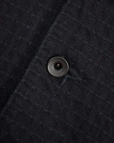 Black Sign "Sashiko" 15.5oz Black Denim Croft Jacket - Midnight Black - Standard & Strange