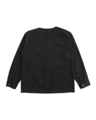 Black Sign "Sashiko" 15.5oz Black Denim Croft Jacket - Midnight Black - Standard & Strange