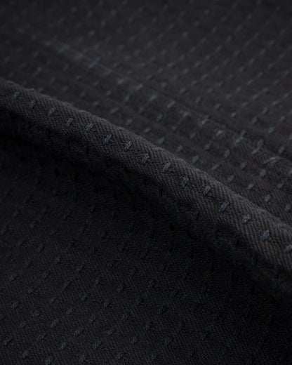Black Sign "Sashiko" 15.5oz Black Denim Croft Jacket - Midnight Black - Standard & Strange