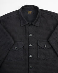 Black Sign "Sashiko" 15.5oz Black Denim Shirt - Midnight Black - Standard & Strange