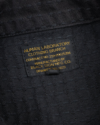 Black Sign "Sashiko" 15.5oz Black Denim Shirt - Midnight Black - Standard & Strange