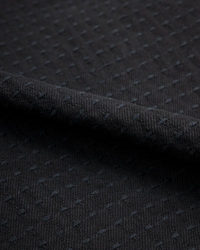 Black Sign "Sashiko" 15.5oz Black Denim Shirt - Midnight Black - Standard & Strange