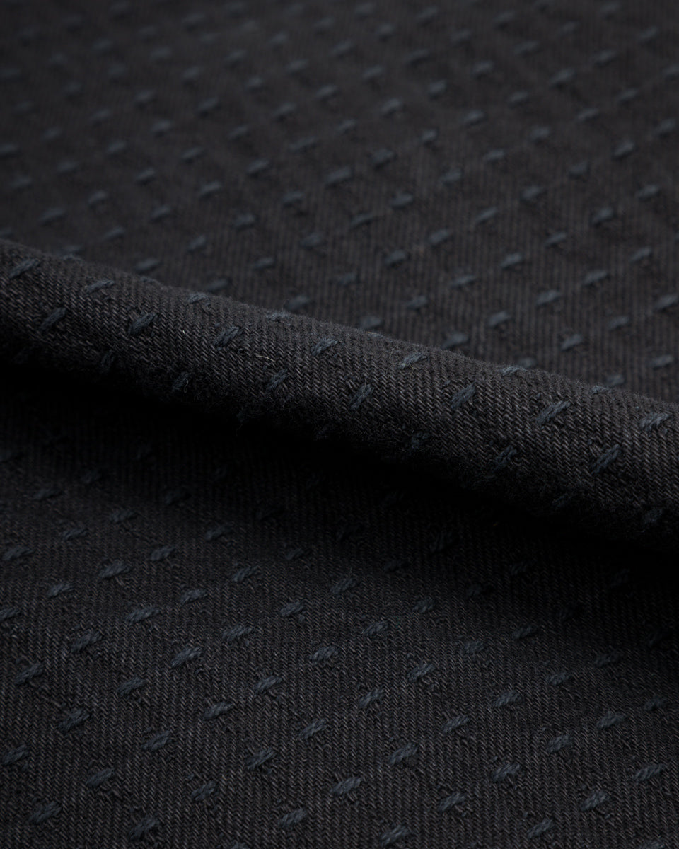 Black Sign "Sashiko" 15.5oz Black Denim Shirt - Midnight Black - Standard & Strange