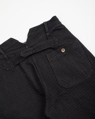 Black Sign "Sashiko" 15.5oz Denim Croft Pants - Midnight Black - Standard & Strange