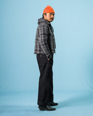 "Sashiko" 15.5oz Denim Croft Pants - Midnight Black