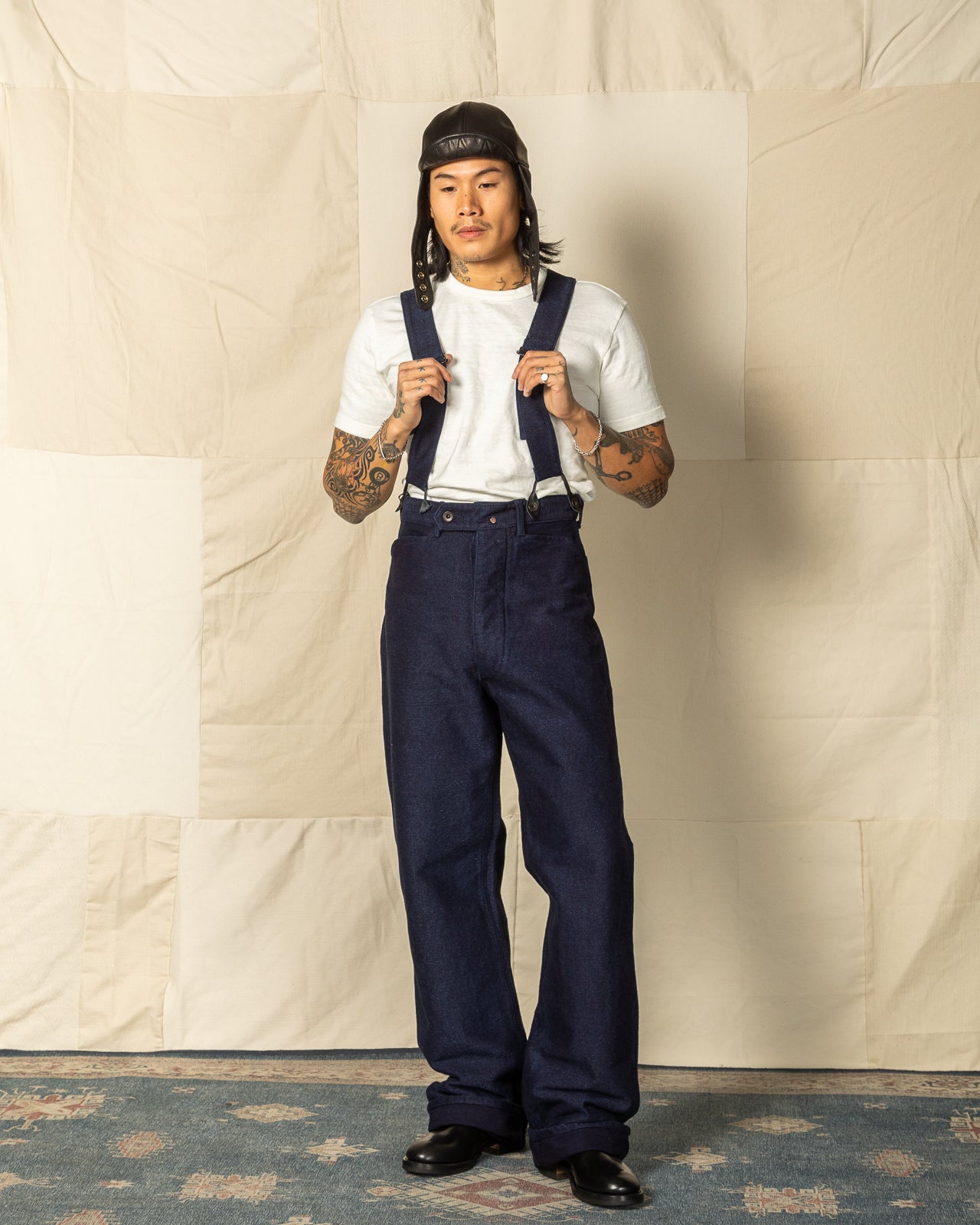 Black Sign "Sashiko" Indigo Miner Waist-Overall - Standard & Strange